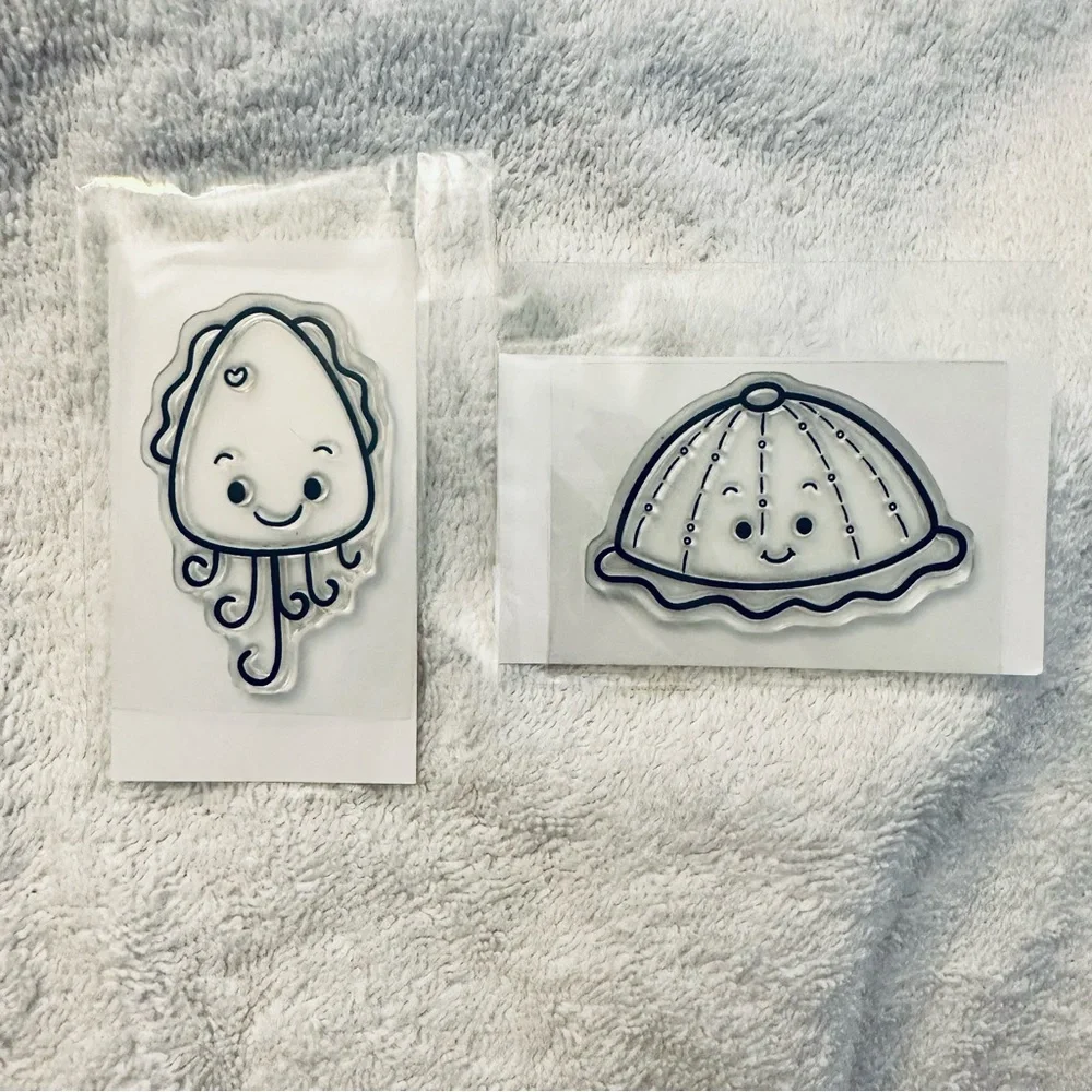 Sea animals rubber stamps - Picture 1 of 1
